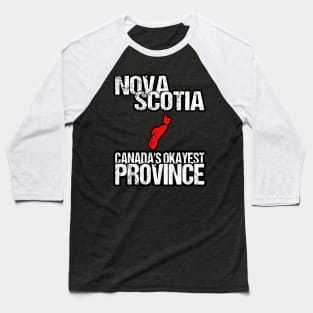 Nova Scotia Canada's Okayest Province NS Baseball T-Shirt